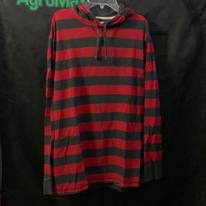 Stripped hooded long sleeve